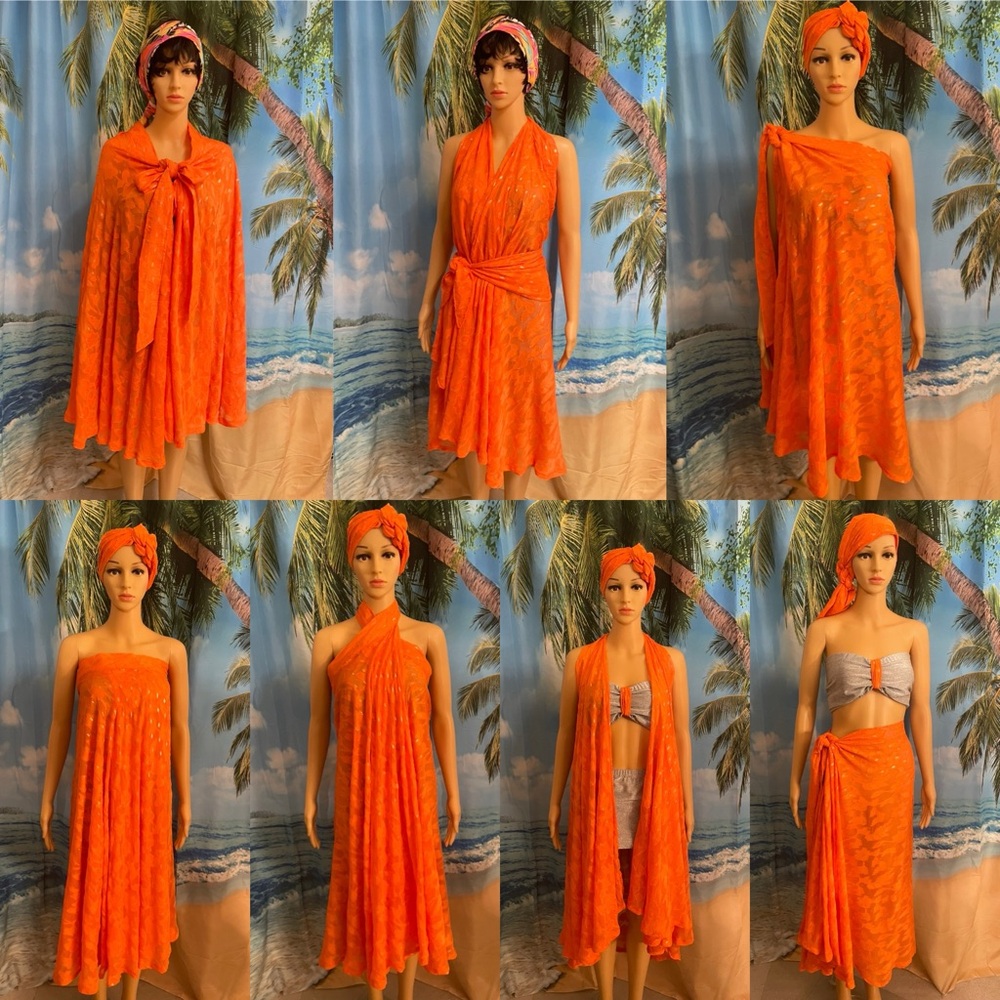 7-Way 3-pc Skirt Beach Cover-Up Resort Wear